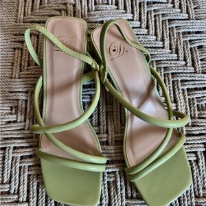 Aless Olive Strappy Heels